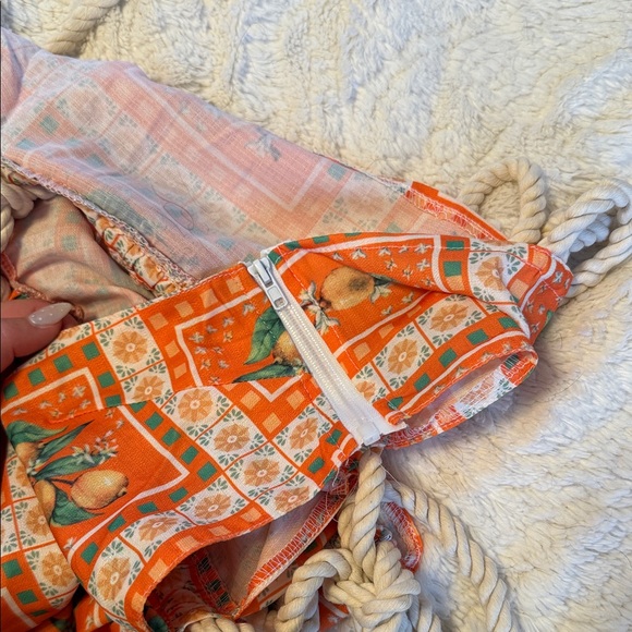 Orange Patterned Sundress - Picture 4 of 4